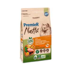 Ração Cão Premier Nattu Adulto Porte Pequeno Mandioquinha