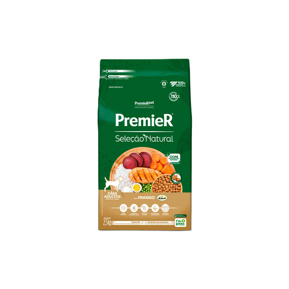 Ração Cão Premier Seleção Natural Adulto Frango Korin